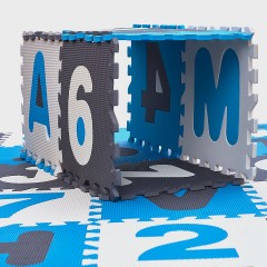 Pink Papaya Puzzlematte mit Zahlen und Buchstaben Kids Zone Коврик-пазл с цифрами и буквами Kids Zone