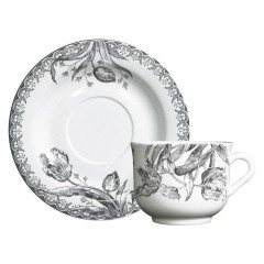Gien Fayencerie Gien 'Tulipes Noires' Fruhstucks-Untertasse 17 cm Gien &quot;Tulipes Noires&quot; Блюдце для завтрака 17 см