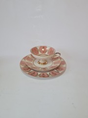 Winterling Чайное трио &quot;Розовые узоры и позолота&quot;, Германия, 1960-70гг.