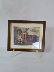 Картина винтажная, репродукция, Centro Arte &quot;Початки кукурузы&quot;, 20 х 24 см, Италия, 1960-70гг.