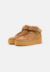 Nike Sportswear AIR FORCE 1 MID #x27;07 WB Sneaker high flax/wheat/light brown/black/team gold AIR FORCE 1 MID #x27;07 WB Высокие кроссовки женские лен/пшеница/светло-коричневый/черный/золотая команда