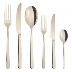 Sambonet Sambonet Linear - Edelstahl / PVD champagnerfarben Besteckset 36-tlg. Vollheft / Monoblock Sambonet Linear - набор столовых приборов из нержавеющей стали / PVD цвета шампанского, 36 предм. Полный буклет/моноблок