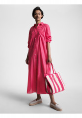 Tommy Hilfiger CITY SUMMER TOTE CROCHET Tote bag bright cerise pink CITY SUMMER TOTE CROCHET Сумка-тоут ярко-вишнево-розовый