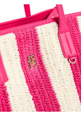 Tommy Hilfiger CITY SUMMER TOTE CROCHET Tote bag bright cerise pink CITY SUMMER TOTE CROCHET Сумка-тоут ярко-вишнево-розовый