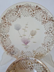 Bareuther Винтажное Чайное трио &quot;Флора&quot; и обильным позолоченным узором, Германия, 1960-70гг.