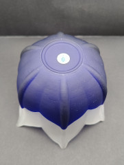 Фруктовница винтажная средняя Partylite Portugal, цветное стекло, 17 х 13 см, Португалия, 1970-80гг.