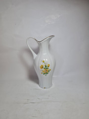 Ваза - кувшин винтажная Royal KPM Bavaria "Желтые цветы", ручная роспись, фарфор, 12 см, Германия, 1960-70гг.