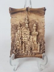 Деревянная объемная картина "Нойшванштайн", 13 x 9 см, Германия, 1960-70гг.