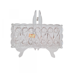 Поднос винтажный хрустальный Joska, 20 x 9,5 x 2 см, Германия, 1960-70гг.