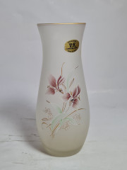 Ваза винтажная Creazioni V.R. с пастельными цветами, матовое стекло, 17.5 см, Италия, 1960-70гг.