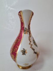 Flankenhammer Fless Bavaria Винтажная Ваза-кувшин с гербом и обильной позолотой &quot;Ленггрис&quot;, 14см х 9см, Германия, 1950-60гг.