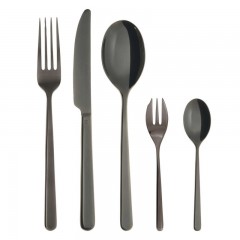 Sambonet Sambonet Linear - Edelstahl / PVD schwarz Besteckset 30-tlg. Vollheft / Monoblock Sambonet Linear - набор столовых приборов из нержавеющей стали / PVD черного цвета, 30 предм. Полный буклет/моноблок