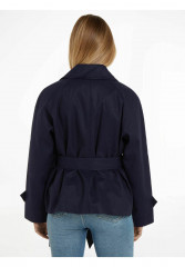 Tommy Hilfiger BELTED Light jacket marine ПОЯС Легкая куртка морской