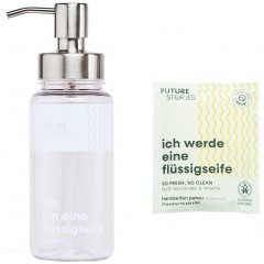 FUTURE STORIES Starterset Flussigseife Pulver Koriander &amp; Limette inkl. Pumpspender  Стартовый набор жидкого мыльного порошка с кориандром и лаймом, включая помпу-дозатор