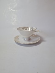 Winterling Rosign Чайное трио &quot;Золото на белом&quot;,  ручная роспись, Германия, 1960-70гг.