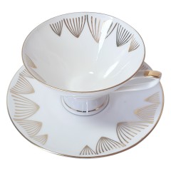 Winterling Rosign Чайное трио &quot;Золото на белом&quot;,  ручная роспись, Германия, 1960-70гг.