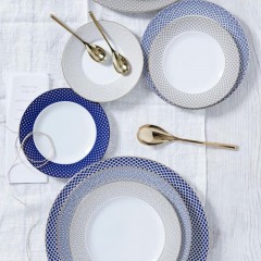 Rosenthal Rosenthal Francis Carreau Bleu Suppen-Untertasse gross 18 cm Блюдце для супа Rosenthal Francis Carreau Bleu большое 18 см