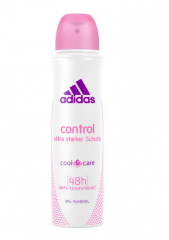 adidas Women Deospray Control, Адидас Дезодорант-спрей Cool & Care Control 48 часов, 150 мл, 5 штук