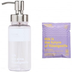 FUTURE STORIES Starterset Flussigseife Pulver Lavendel &amp; Bergamotte inkl. Pumpspender  Стартовый набор жидкого мыла лаванда и бергамот, включая дозатор-помпу