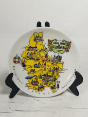 Тарелка декоративная винтажная "Grand Duche de Luxemburg", фарфор, 10 см, Германия, 1970-80гг.