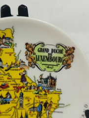 Тарелка декоративная винтажная "Grand Duche de Luxemburg", фарфор, 10 см, Германия, 1970-80гг.