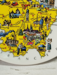 Тарелка декоративная винтажная "Grand Duche de Luxemburg", фарфор, 10 см, Германия, 1970-80гг.