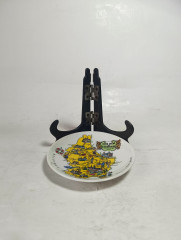 Тарелка декоративная винтажная "Grand Duche de Luxemburg", фарфор, 10 см, Германия, 1970-80гг.