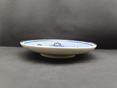 Тарелка декоративная винтажная Delft Blauw Konig &quot;Рождество&quot;, ручная роспись, фарфор, 16 см, Голландия, 1980 год.