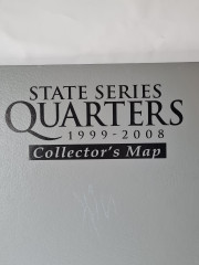 Альбом с монетами винтажный H.E. Harris &Co "25 центов Штаты Америки (1999-2008)" (State Series Quarters), 40 х 32.5 см, США, 2008.