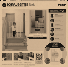 Reer защита для детей против падений с лестницы Basic, Simple-Lock, металл , 1 шт