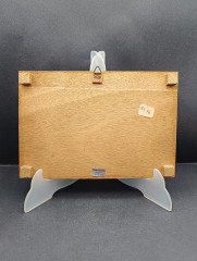 Картина винтажная "Храм Посейдона", олово/дерево, 20.54 х 14 см, Греция, 1980-90гг.