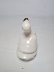 Santa Rufina im Still Белая фарфоровая фигурка "Гусь с золотым клювом", 7 x 6 см, Германия, 1960-70гг.