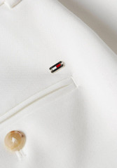 Tommy Hilfiger TAPERED PLEATED Trousers offwhite ЗАУЖЕННЫЕ СО СКЛАДКАМИ Брюки от белого