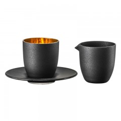 Eisch Eisch Cosmo schwarz gold Affogato al oro Glas mit Kannchen Set 2-tlg. Eisch Cosmo черное золото Affogato al oro стакан с кувшином, набор из 2 предм.