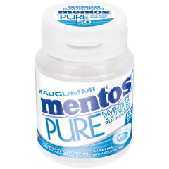 Mentos Kaugummi Pure White zuckerfrei Мятная Жевательная резинка 50 шт.