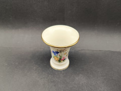 Ваза винтажная малая Cottier Freres Switzerland &quot;Эшинен-Зе&quot; с цветочным декором, фарфор, 7 х 8 см, Швейцария, 1960-70гг.