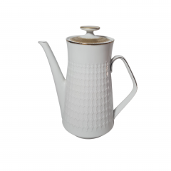 Чайник винтажный Winterling Marktleuthen Bavaria, белый / золото, фарфор, Германия, 1960-70гг.