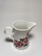 Wunsiedel Bavaria, Вунзидель Бавария Фарфоровый молочник с розовыми маками 9см х 6см, Германия 1960г.