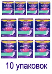 always Slipeinlage Fresh&Protect Normal BigPack 56 St, Прокладки Ежедневные Normal 56 штук, 10 упаковок (560 штук)
