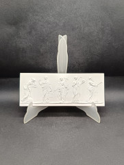 Панно-барельеф винтажное "Аполлон и четыре музы" (по мотивам Джозайи Веджвуда 1780 г.), керамика, 20.5 х 8 см, Германия, 1960-70гг.